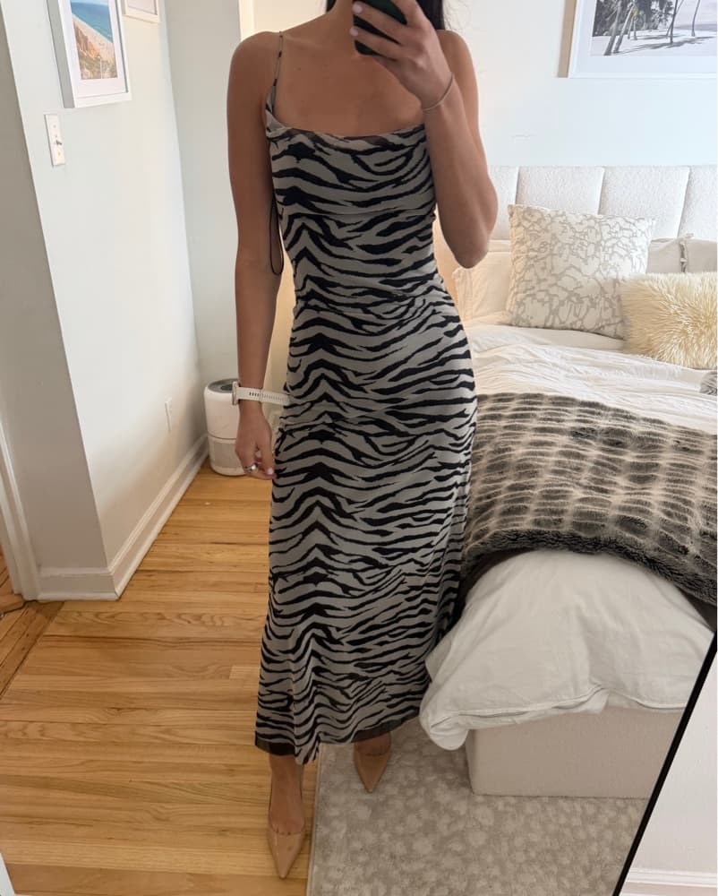 Zara Zebra Dress Size S - Image 1