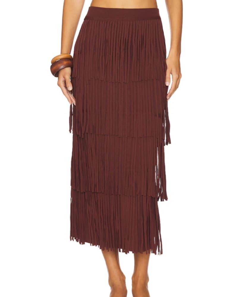 Simon Miller Tiered Fringe Skirt - Image 3