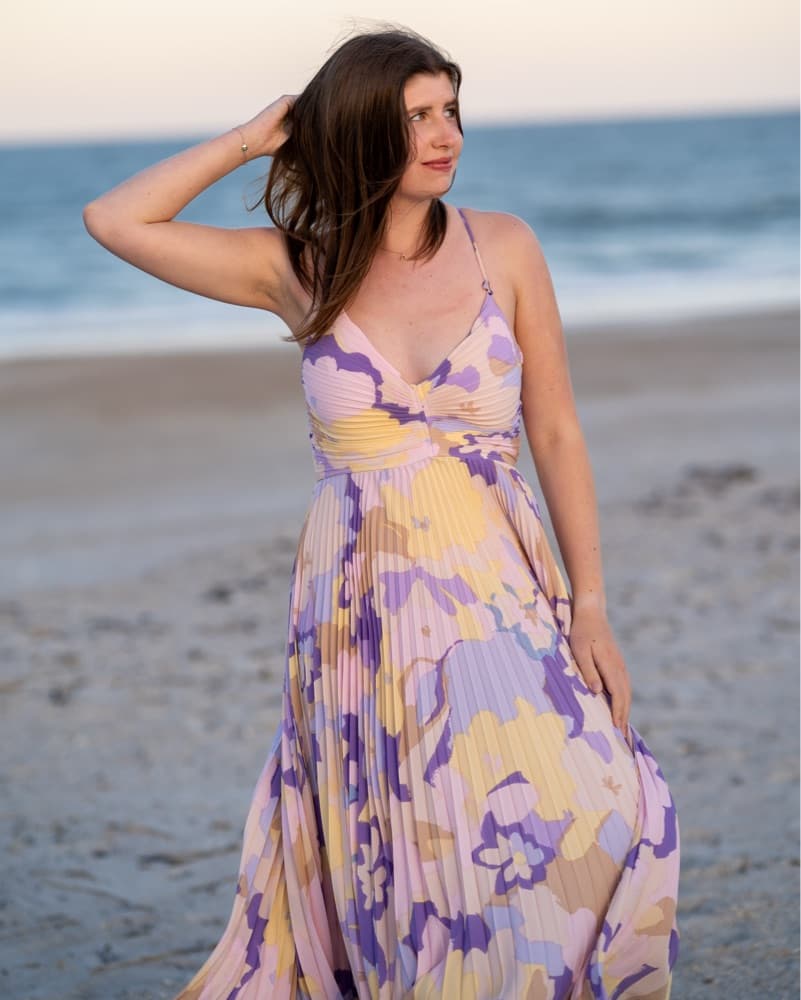ASTR the Label Blithe Plisse floral maxi - Image 3
