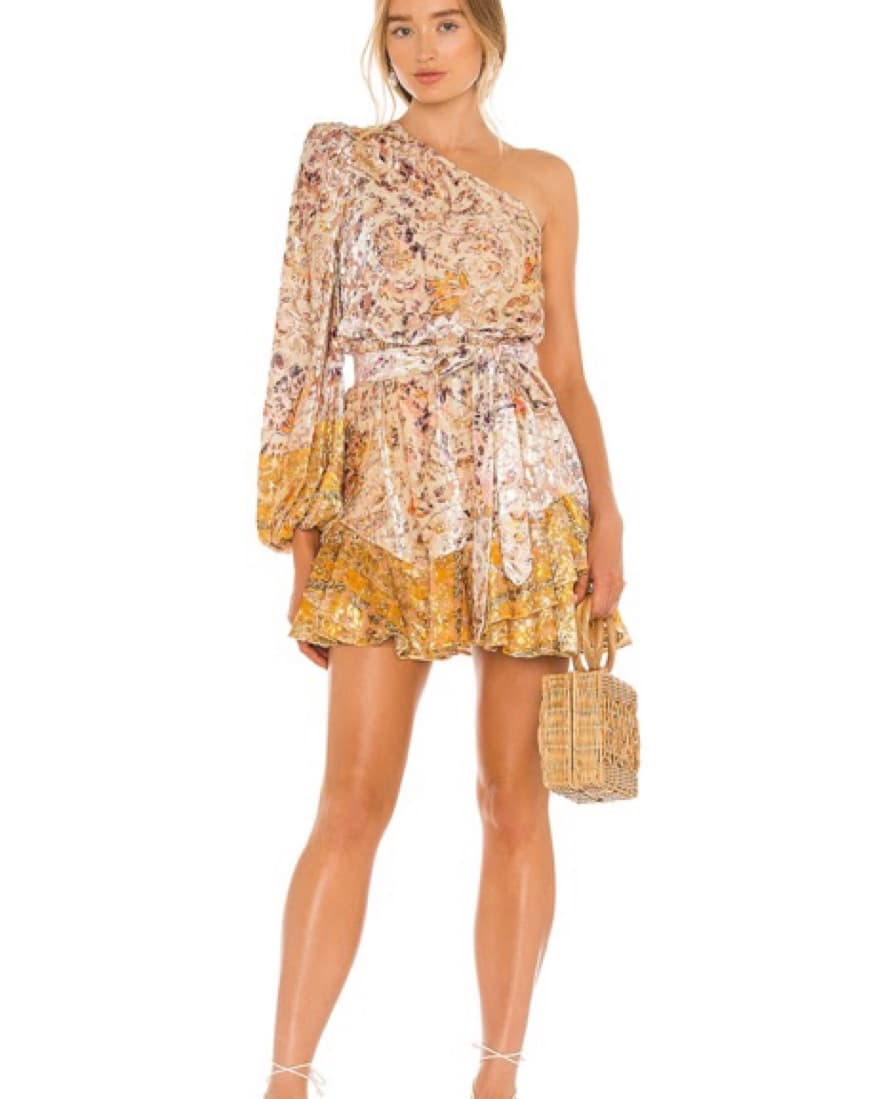 Kalon One Shoulder Belted Mini Dress - Image 1