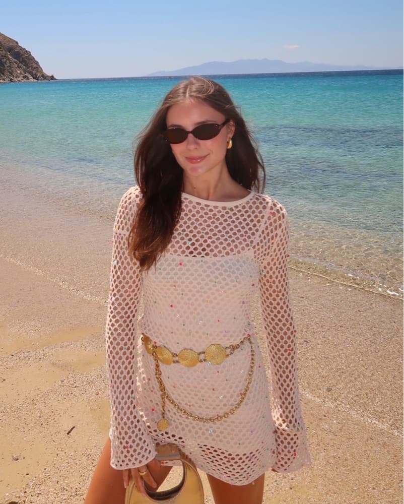 Crochet Beaded Dress/Coverup - Image 2