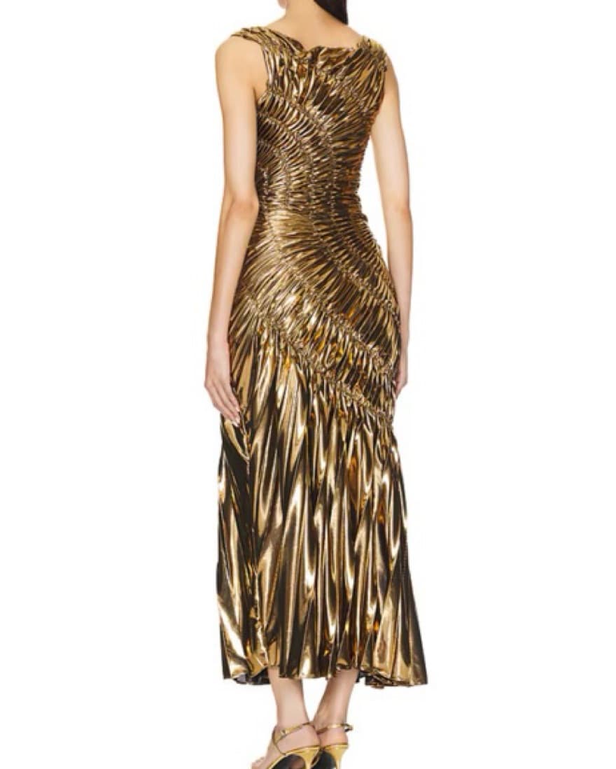 Fossil Dress Gold Georgia Hardinge   - Image 4