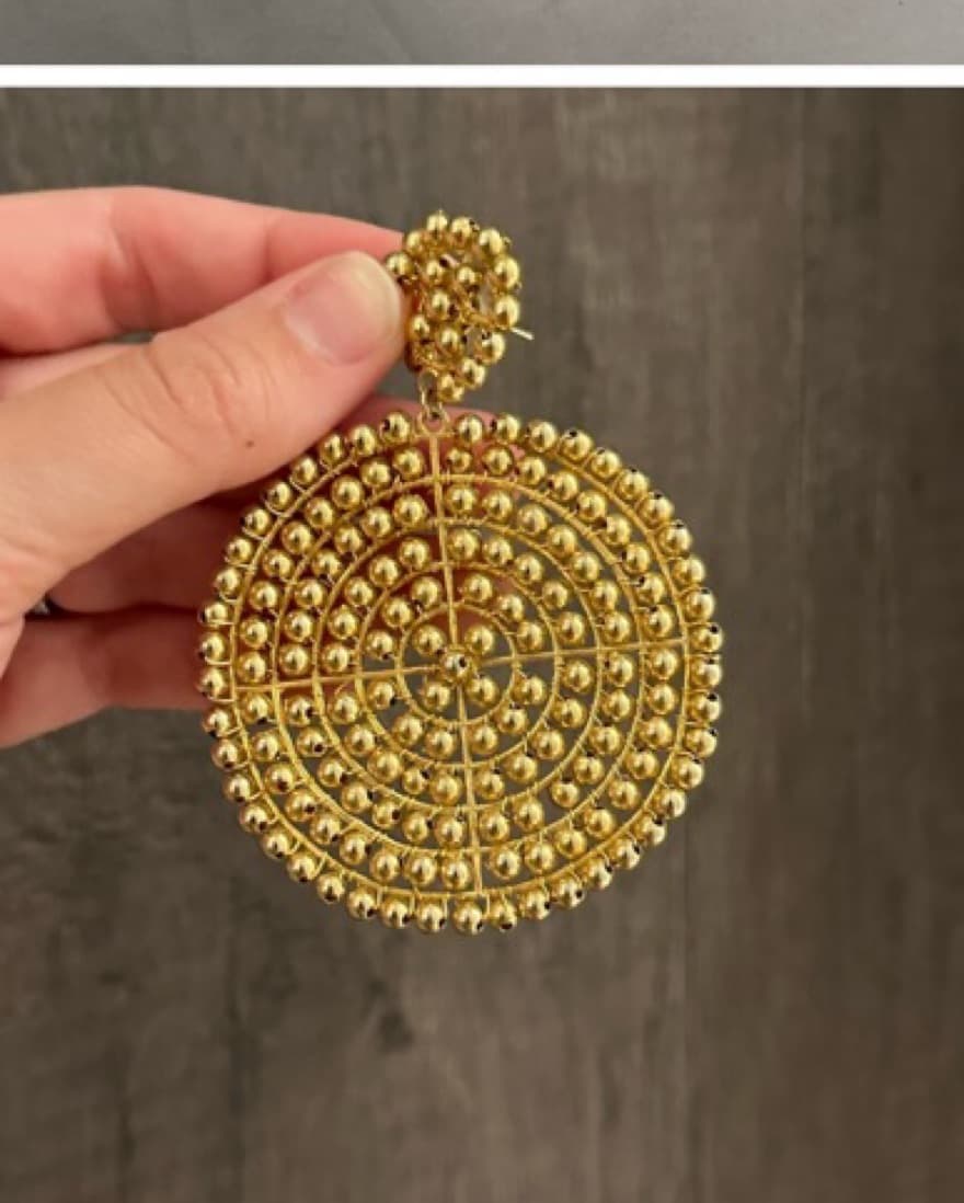 Lisi Lerch Gold Disc Earrings - Image 2