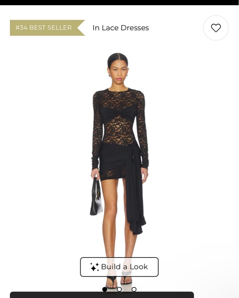 Lioness Black Lace Mini dress - Image 2