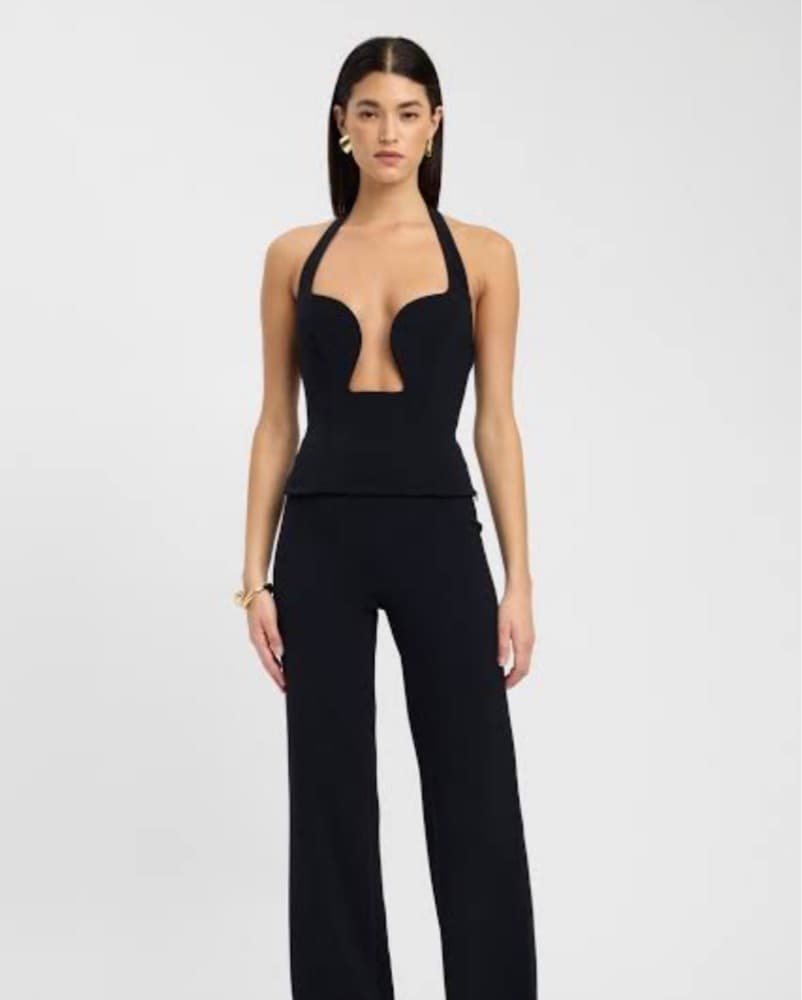 Kookai Black Low Cut Top - Image 2