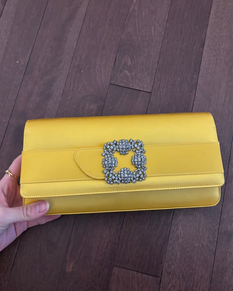 Manolo Blahnik Satin Clutch  - Image 3