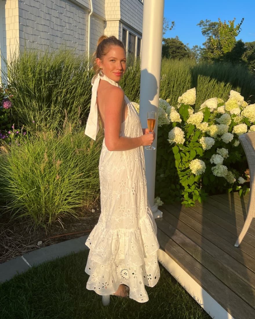 Elliatt Arawak White Eyelet Halter Dress - Image 2