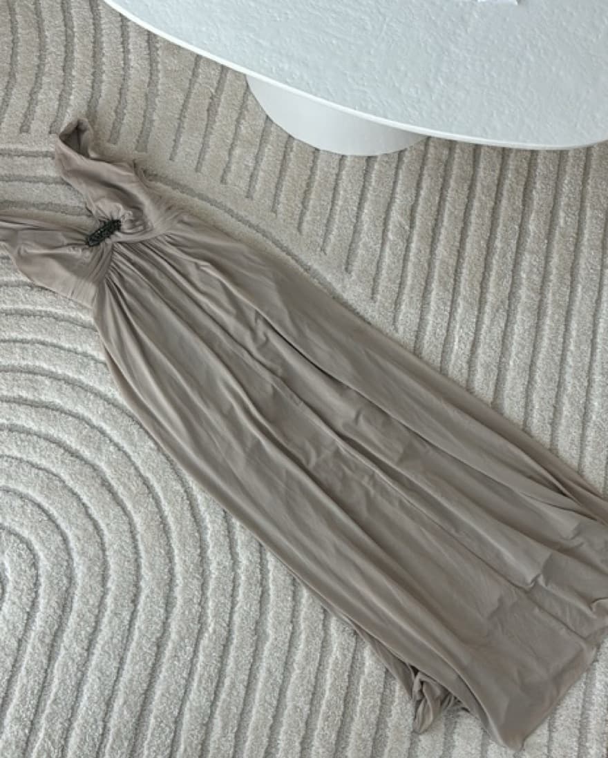 BCBG Beige Evening Gown - Image 4