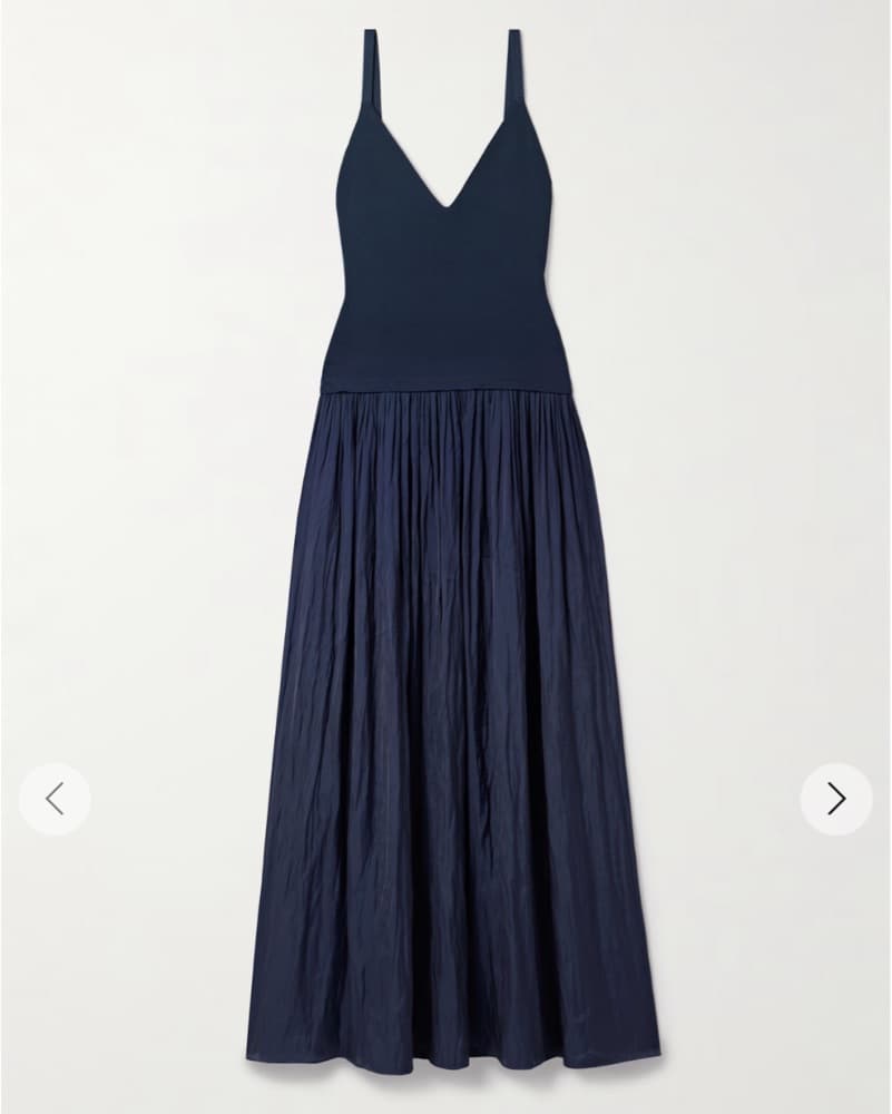 La ligne navy poplin maxi dress - Image 2