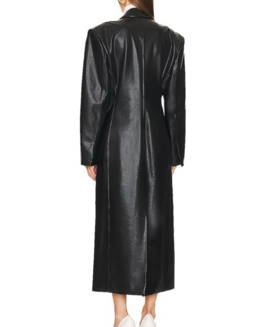 Helsa Faux Leather Long Coat  - Image 3