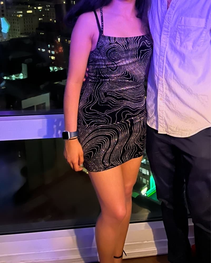 Mesmerizing Glittery Bodycon Dress - Image 1
