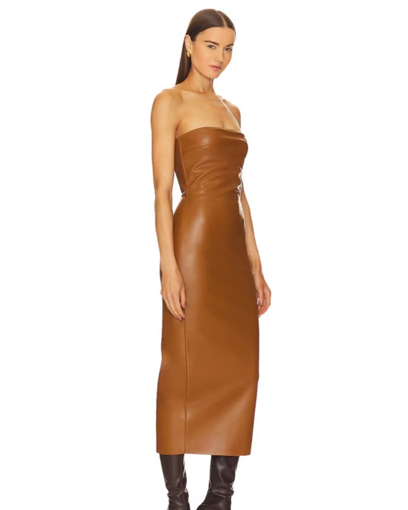 Cult Naked Faux Leather Midi Dress - Image 2