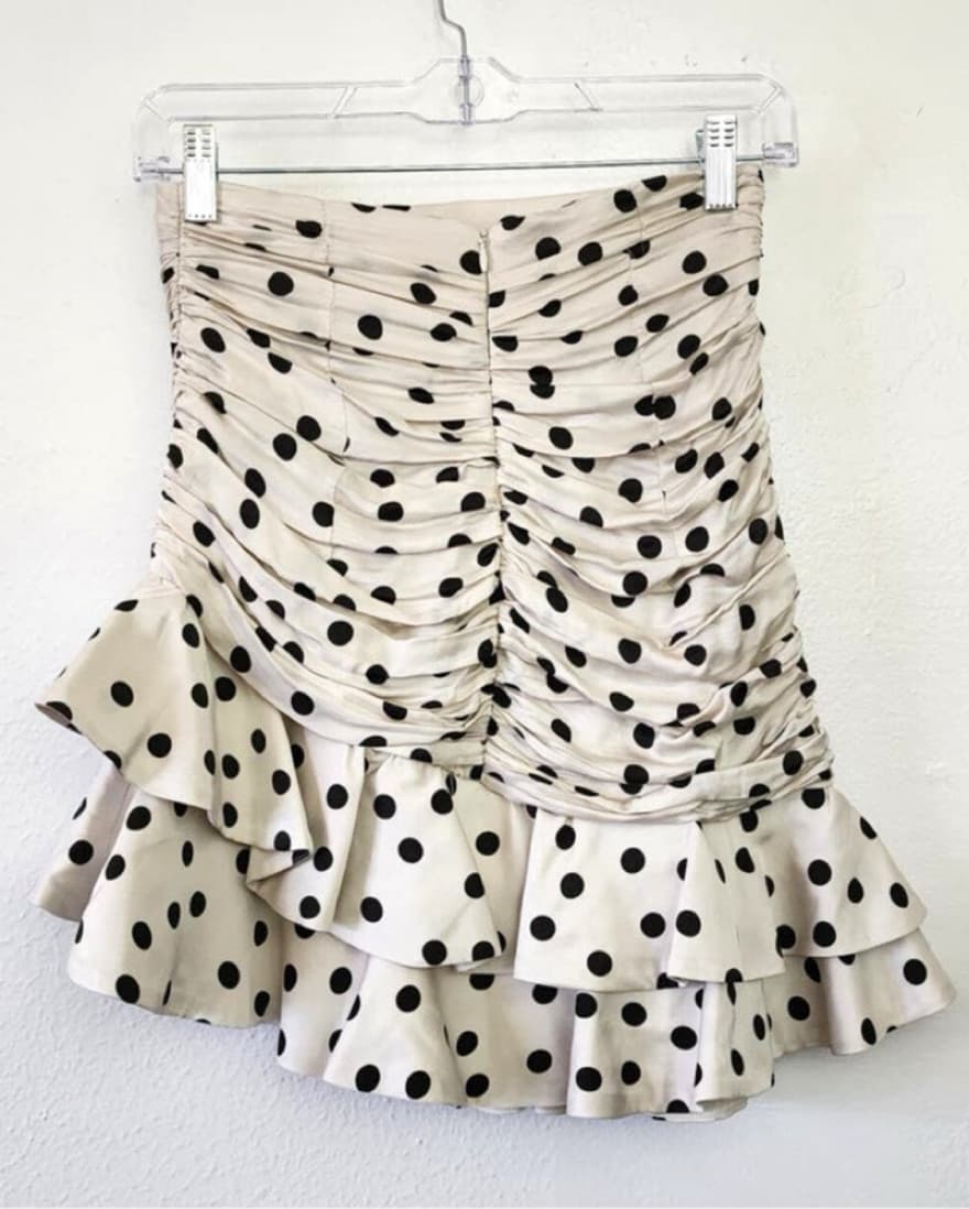 Polka Dot Skirt W Ruffled Trim - Image 3