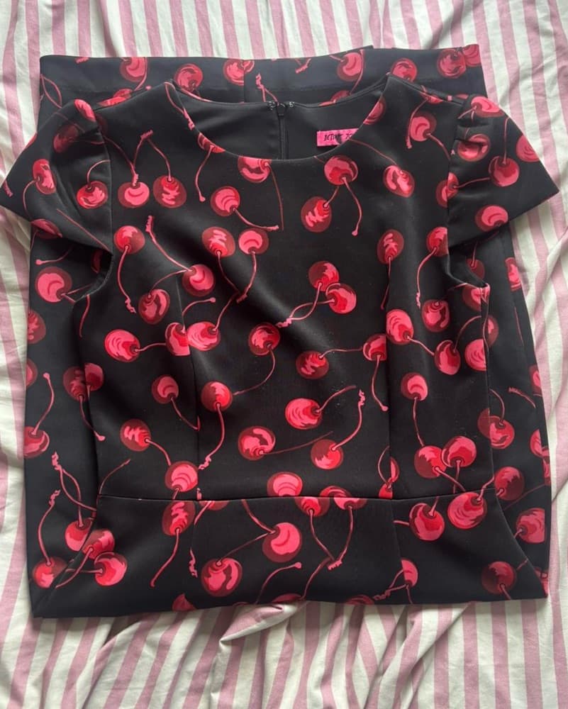 Vintage 90s Betsey Johnson Cherry Dress  - Image 1