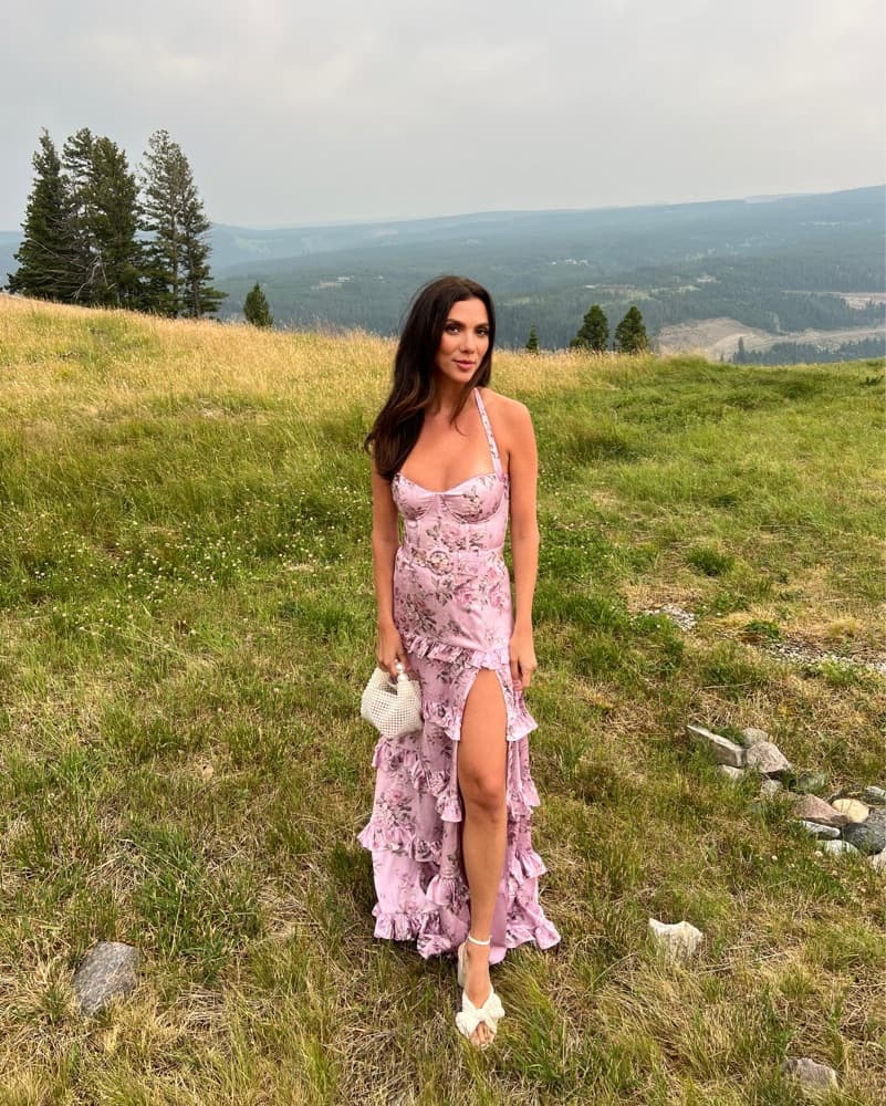 V CHAPMAN Floral Halter Dress - Image 1