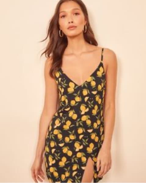 Flirty Lemon Print Mini Dress - Image 1