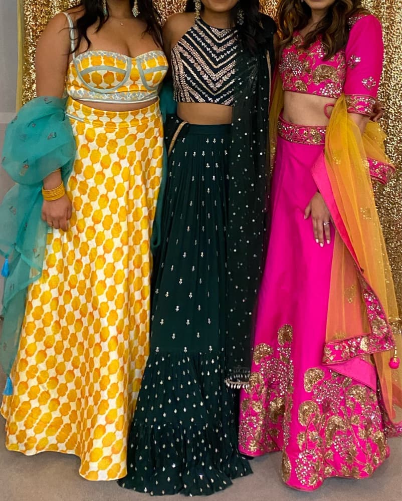Dark Green Halter Lengha  - Image 1