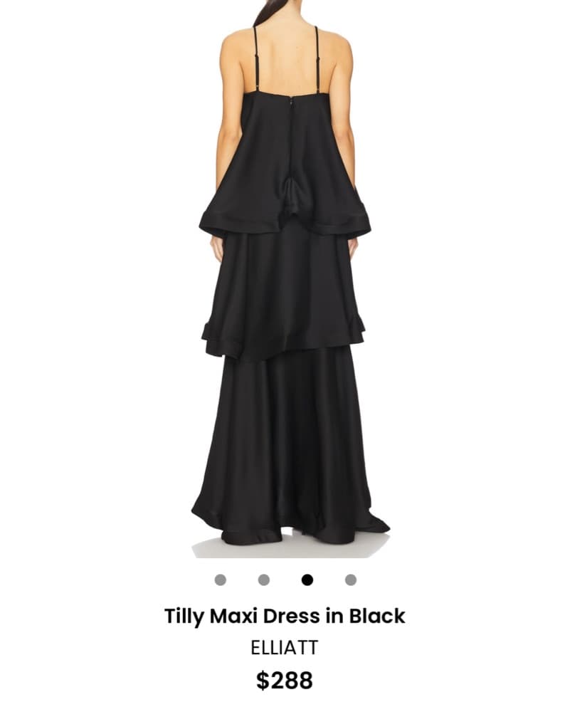 Elliatt Tiered Black Maxi Dress - Image 2