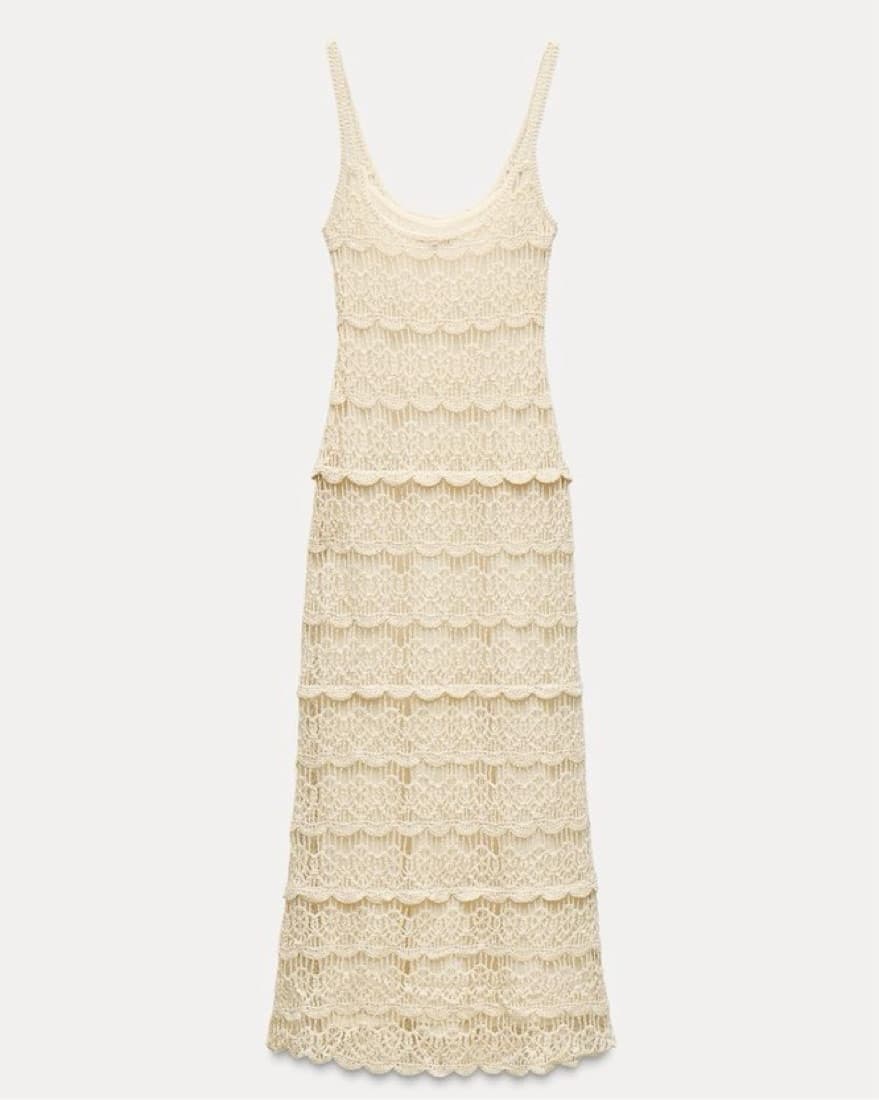 Zara Crochet Midi Dress - Image 3