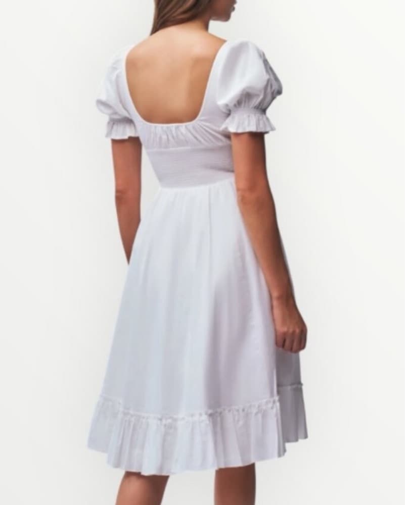 Danielle Guizio White Midi Dress - Image 4