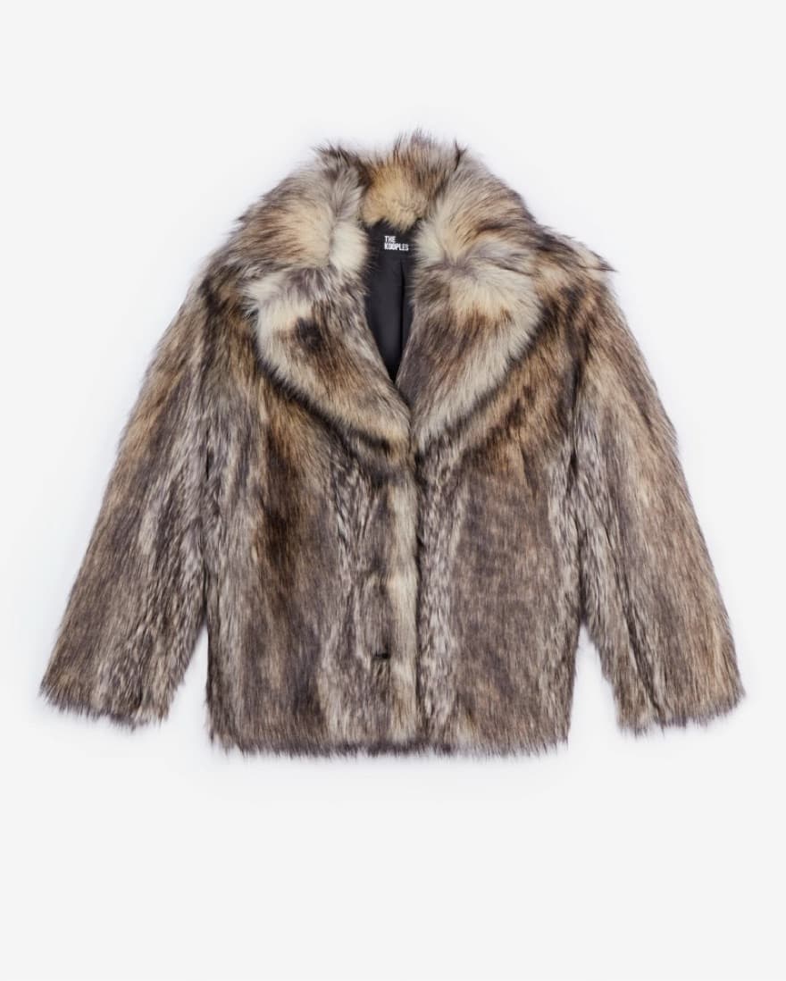 kooples faux fur coat - Image 1