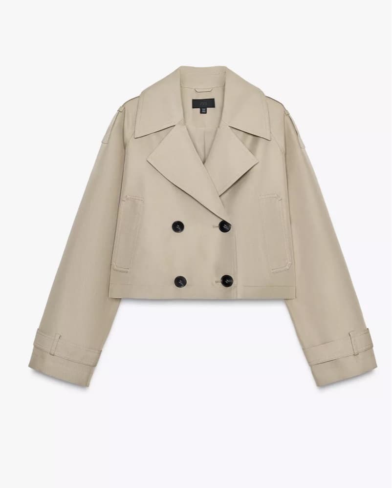 Zara Cropped Trench - Image 2