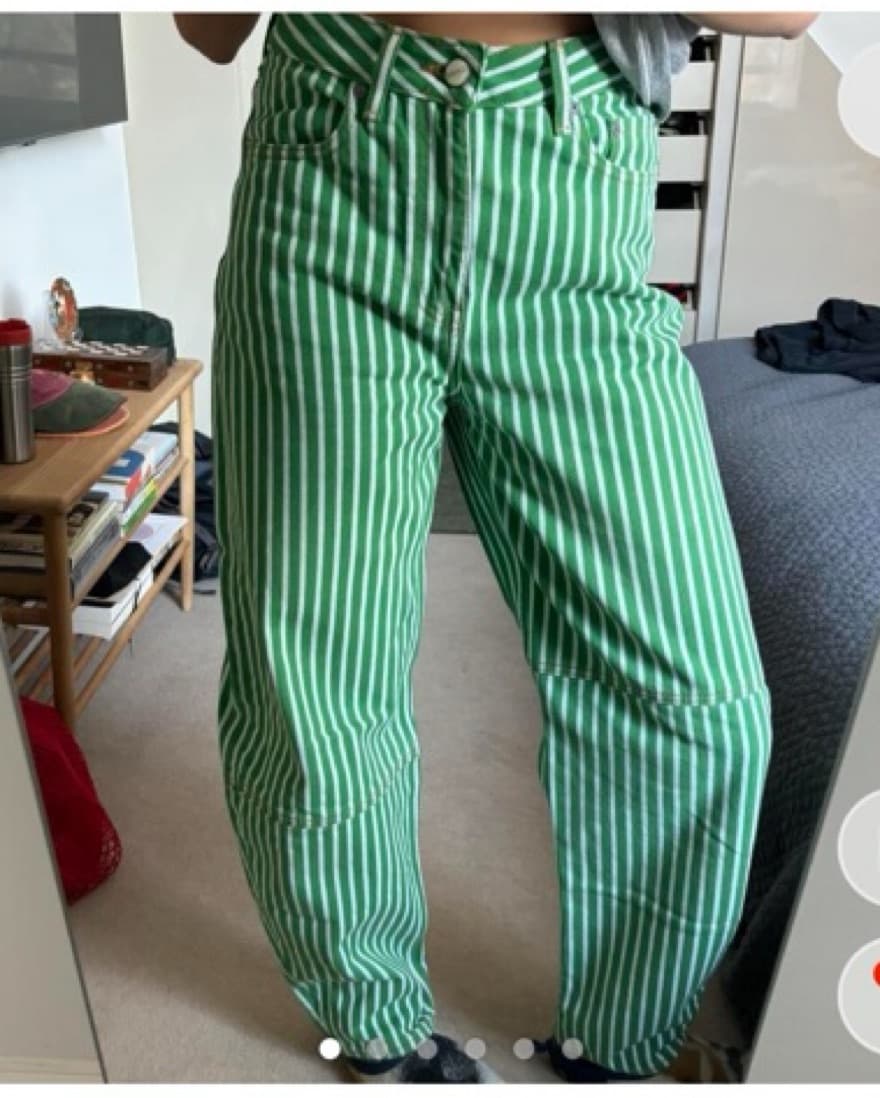 Ganni 'stary' Striped Relaxed-Fit Jeans - Image 3