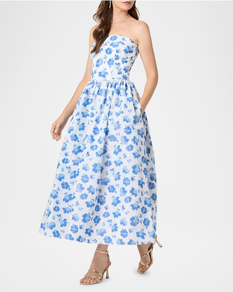 Shoshanna Dana Strapless Floral-Print - Image 1