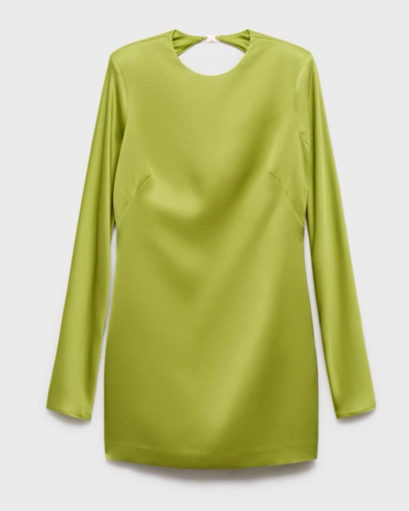 OPEN-BACK SATIN-EFFECT DRESS - Image 5