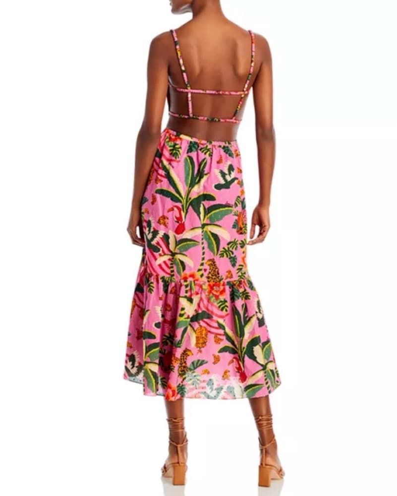 Farm Rio Leopard Forest Midi Dress - Image 2