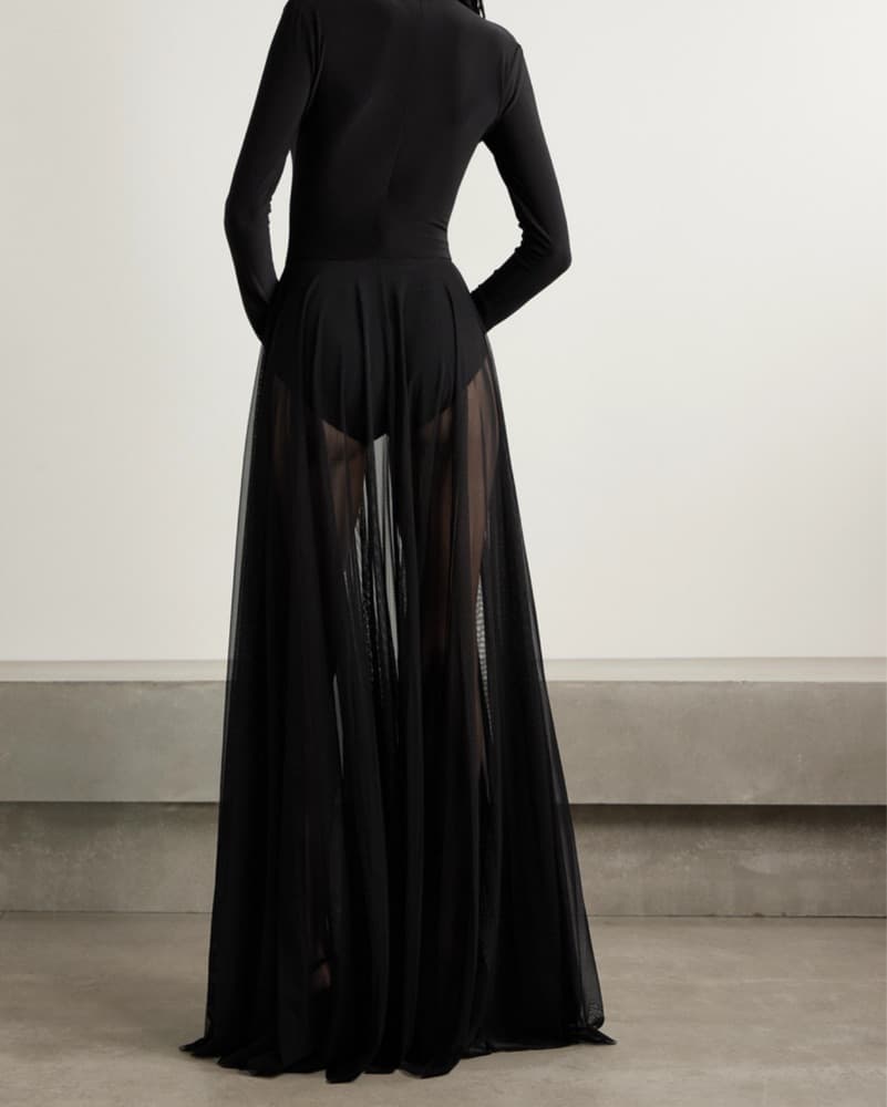 Elegant Black Maxi Dress - Image 3