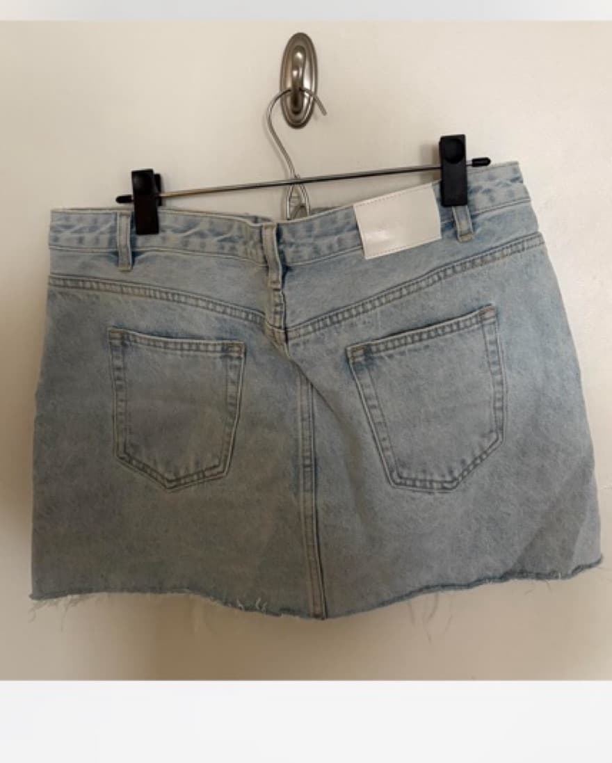Light Wash Denim Mini Skirt  - Image 4
