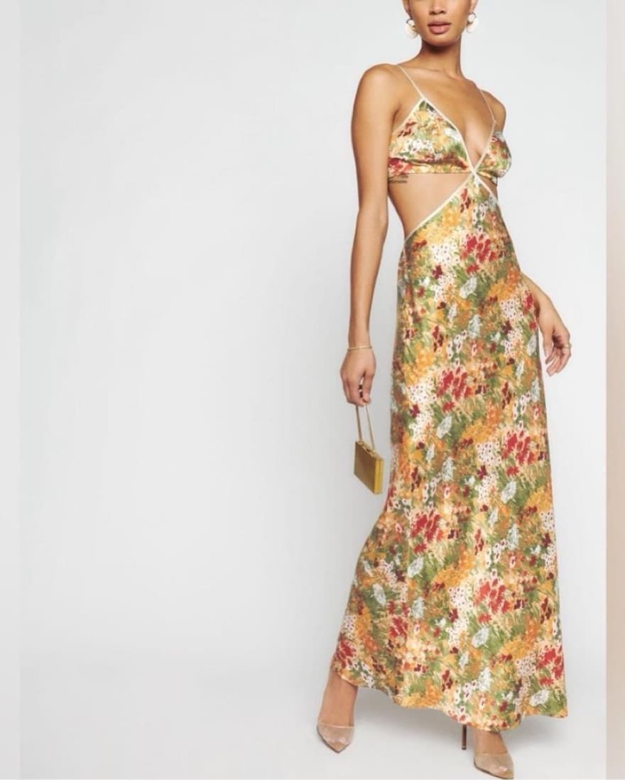 Reformation Poppies Silk Dress - Image 1
