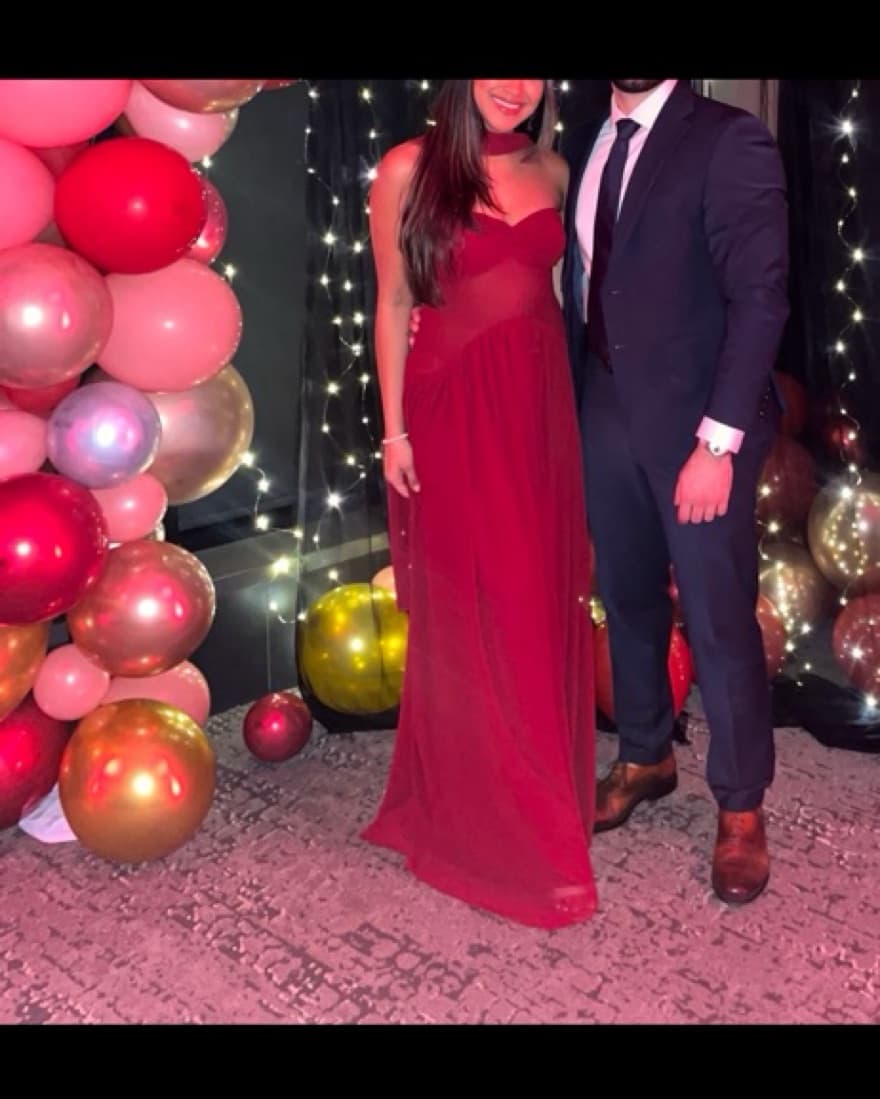 Red Scarf Dress - Image 4