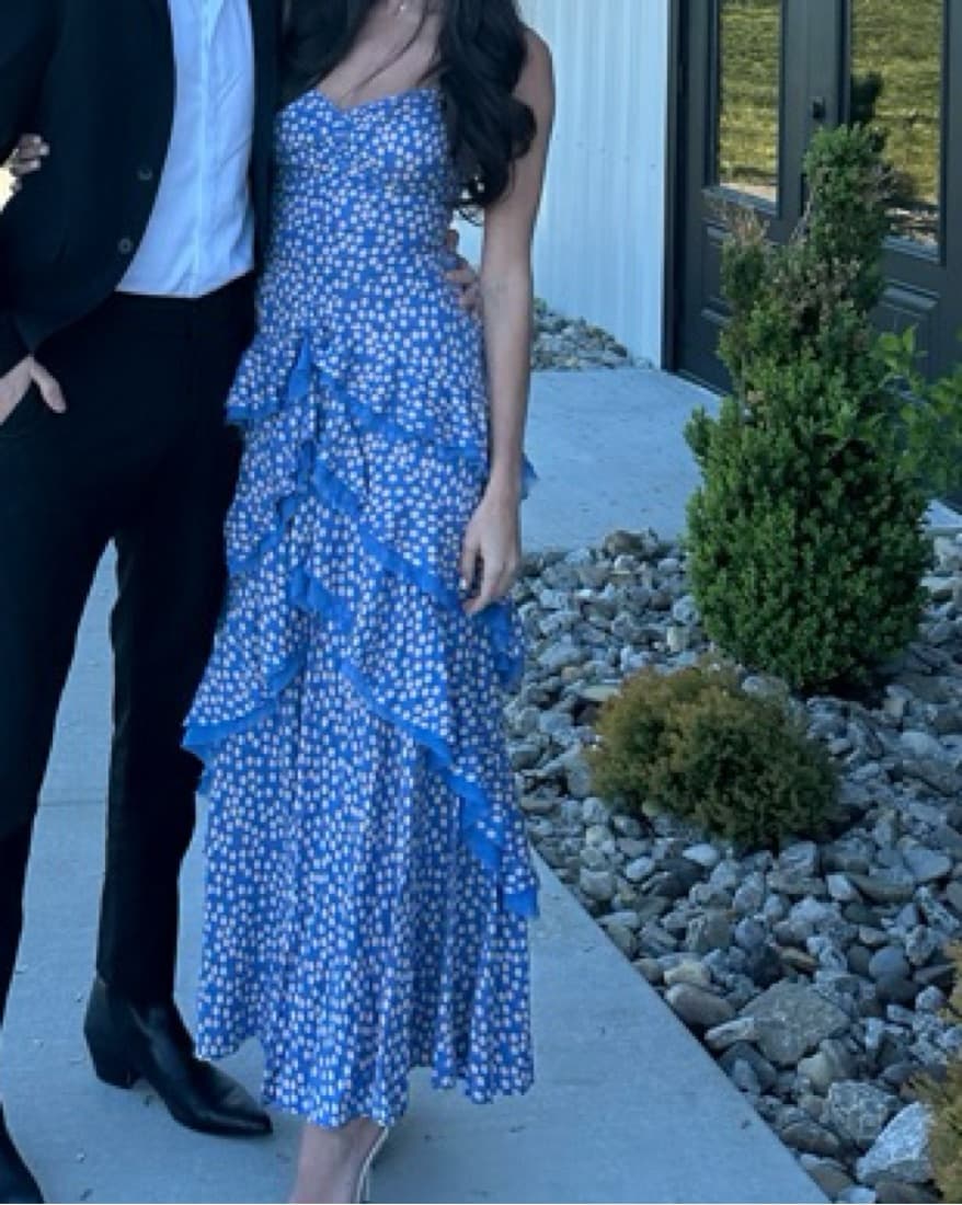 Polka Dot Blue People Dress  - Image 1