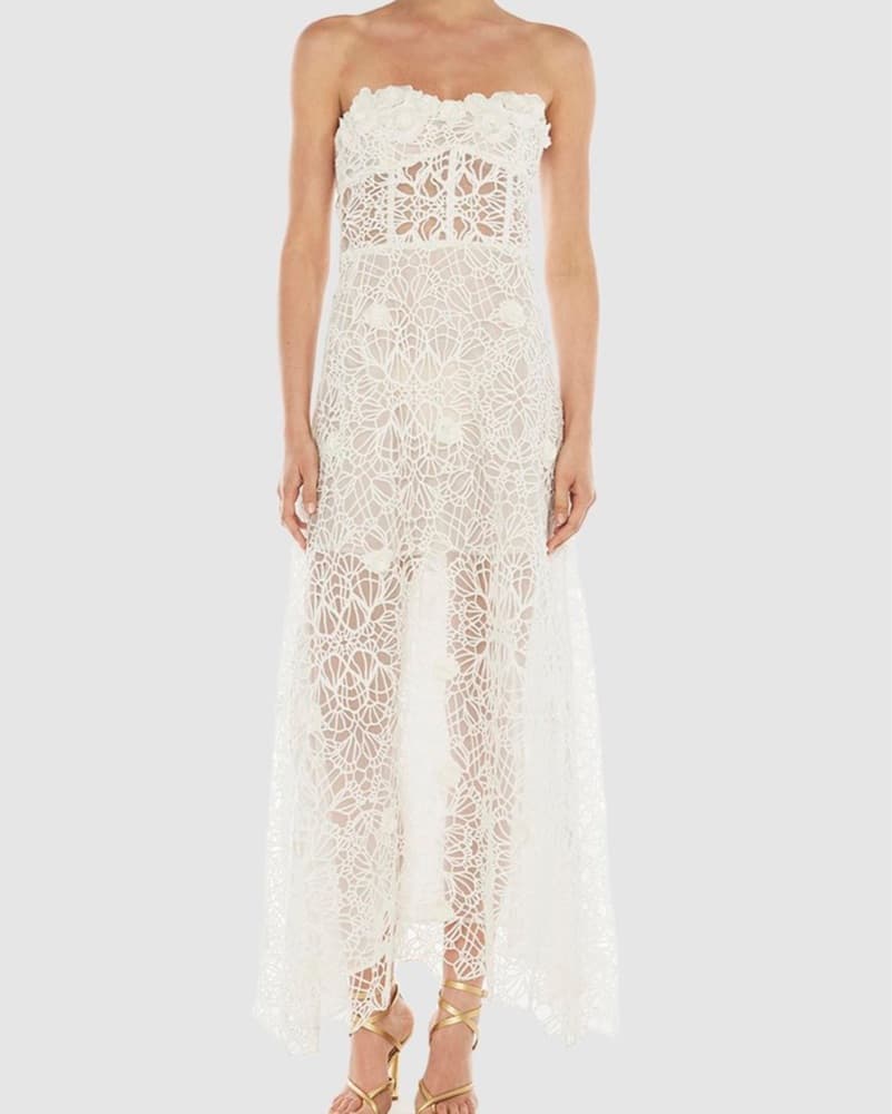 White Lace Maxi Dress - Image 2