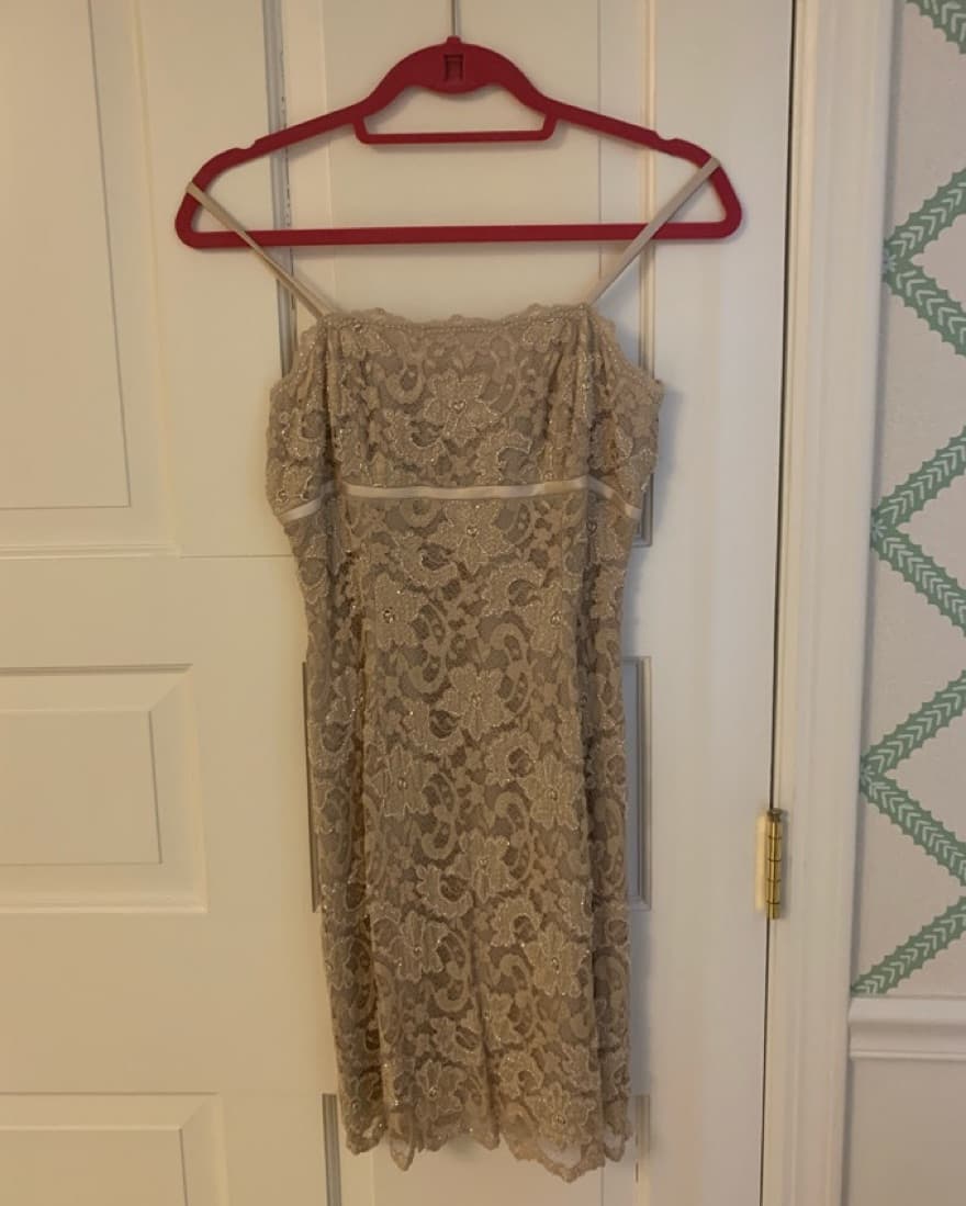 1920’s dress, Headpiece, Bracelet, Fur - Image 2