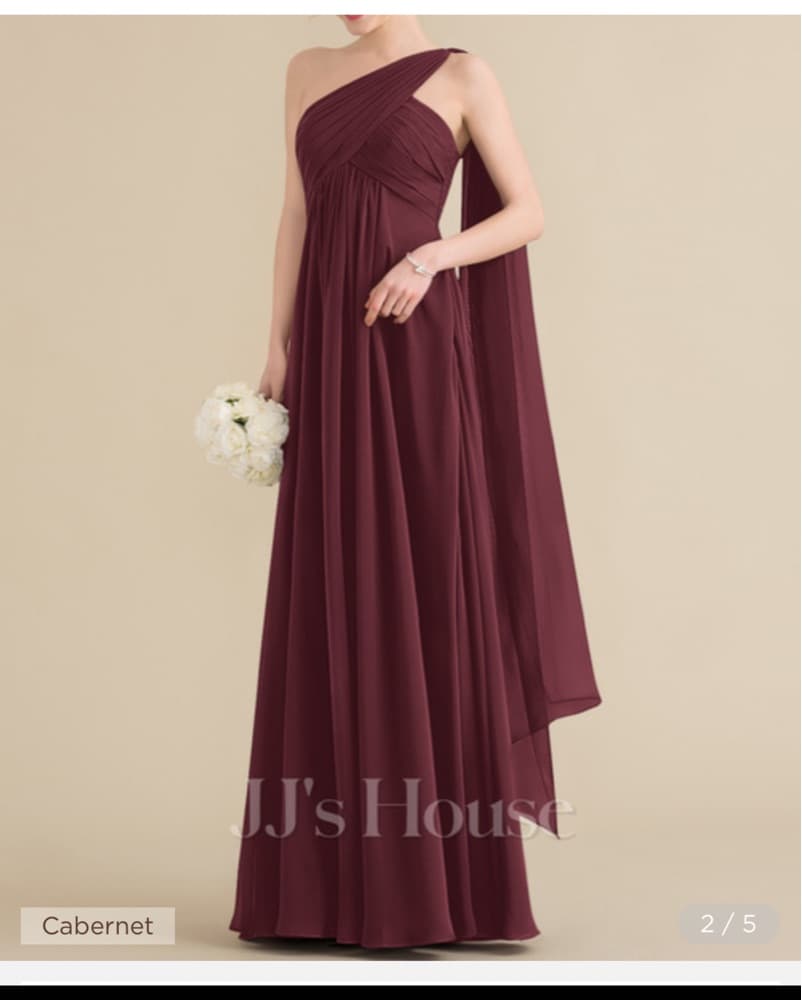 JJs House Cabernet Bridesmaid Dress - Image 2