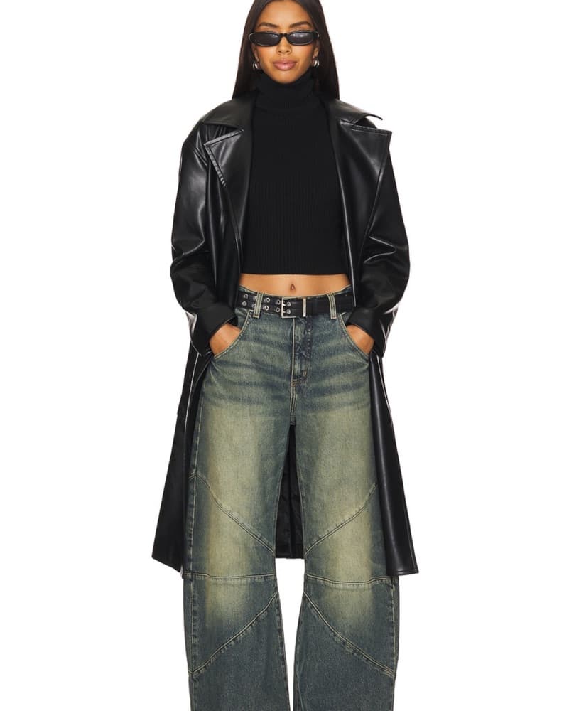Leather Trench Coat - Image 2