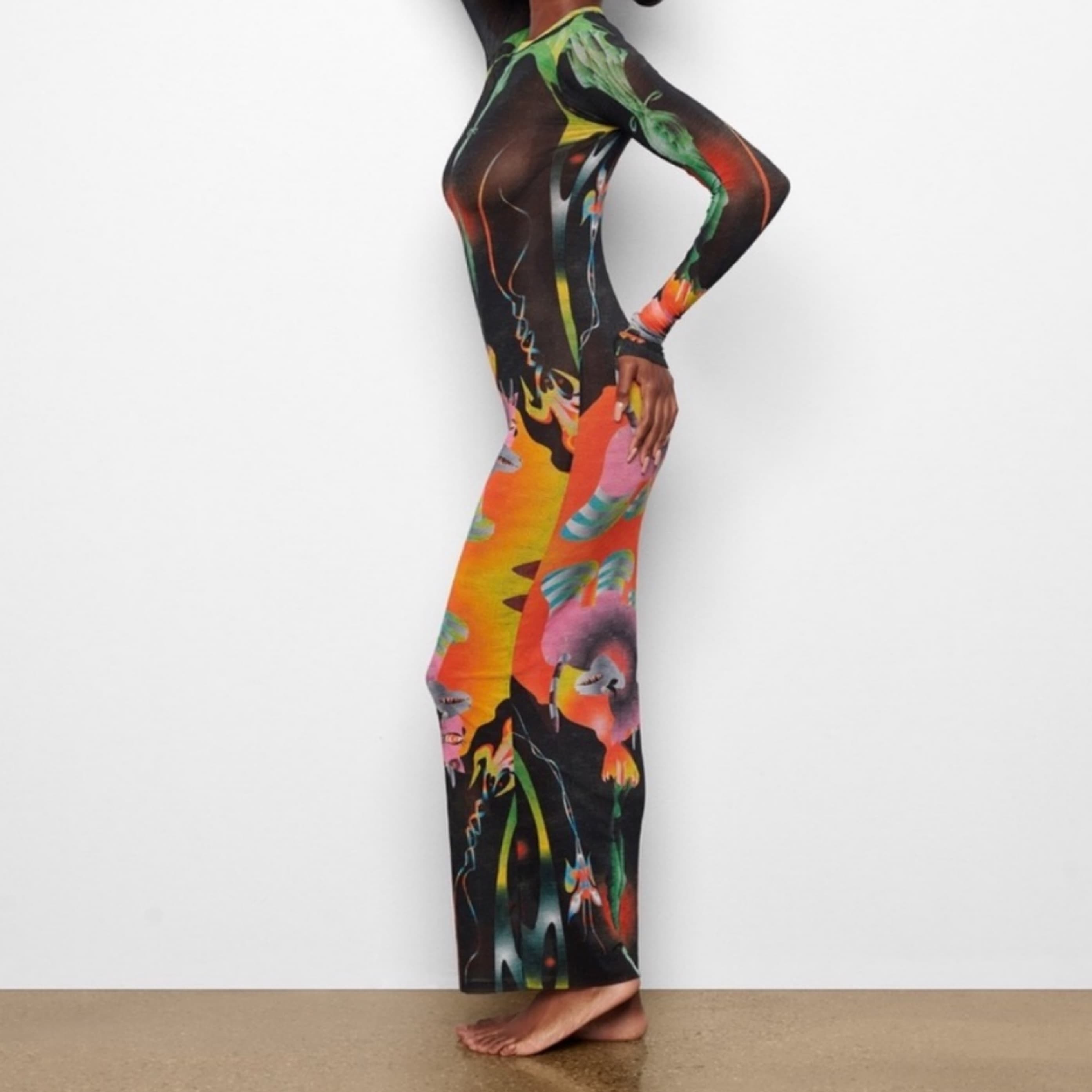 SKIMS Summer Mesh Long Sleeve Dress  - Image 3