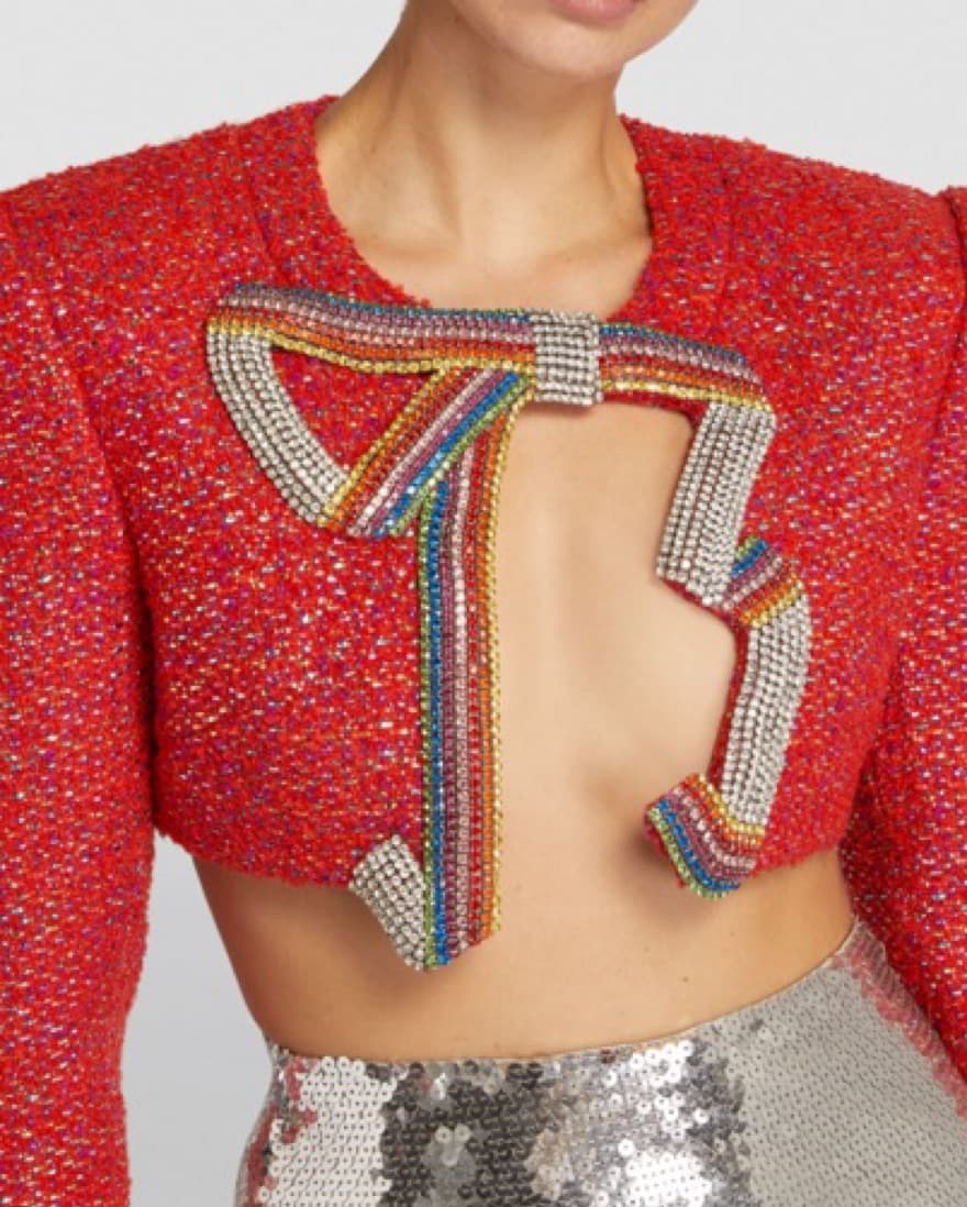 AREA NYC Cropped Bow Jacket (New Years) - Image 2