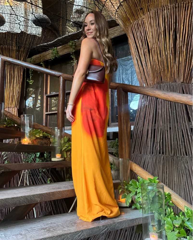 Meshki Strapless Chiffon Maxi Dress - Image 3