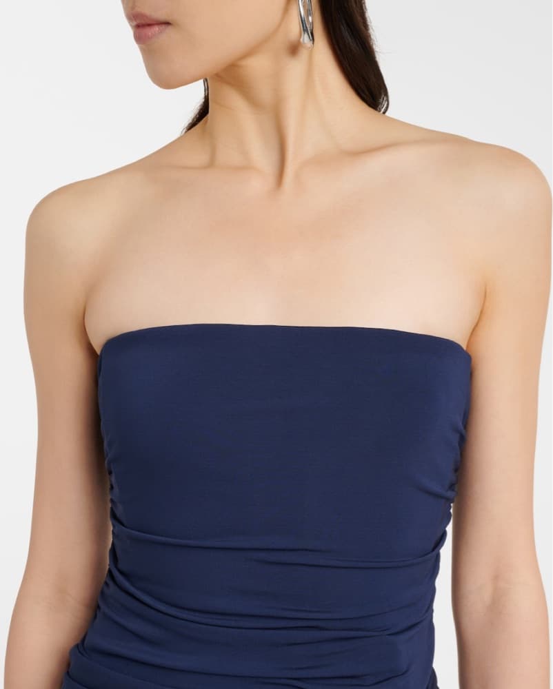 Simkhai Navy Emma Strapless Jersey Gown - Image 4