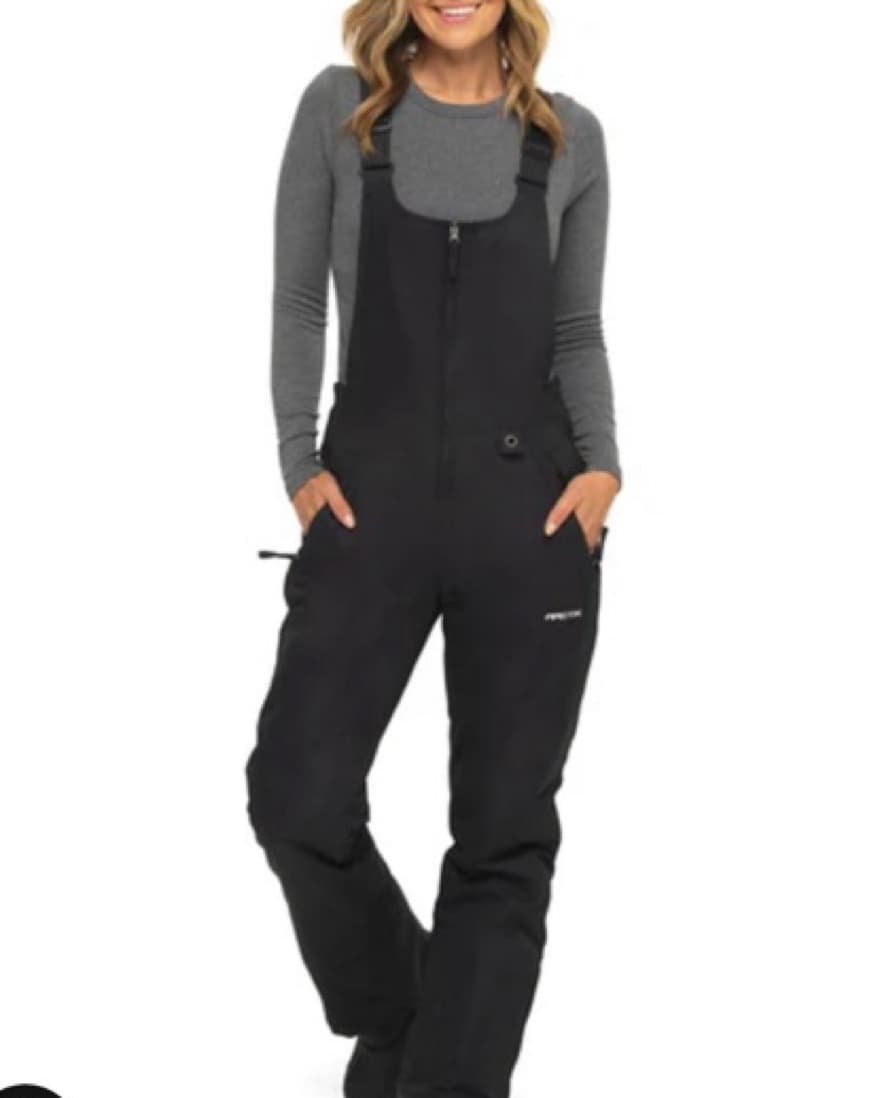 Black Ski Bib Pants - Image 1