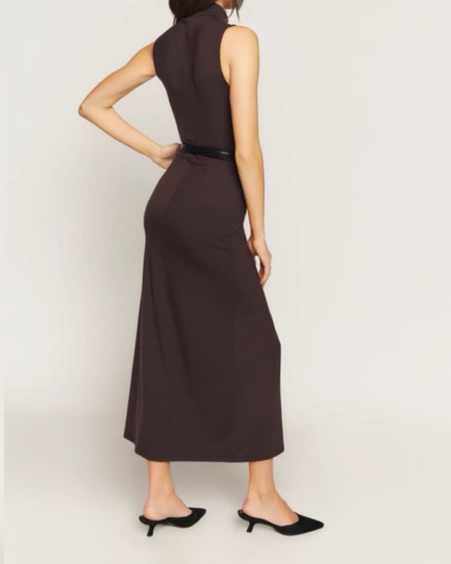 Brown Turtleneck Maxi Reformation Dress  - Image 3