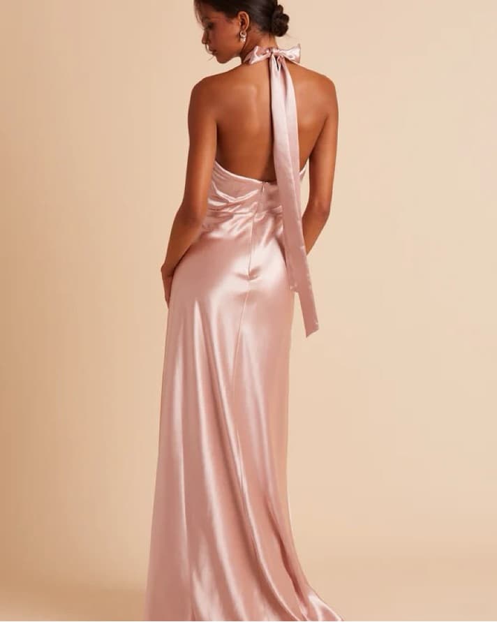 Rose Gold Satin Dress - Image 2