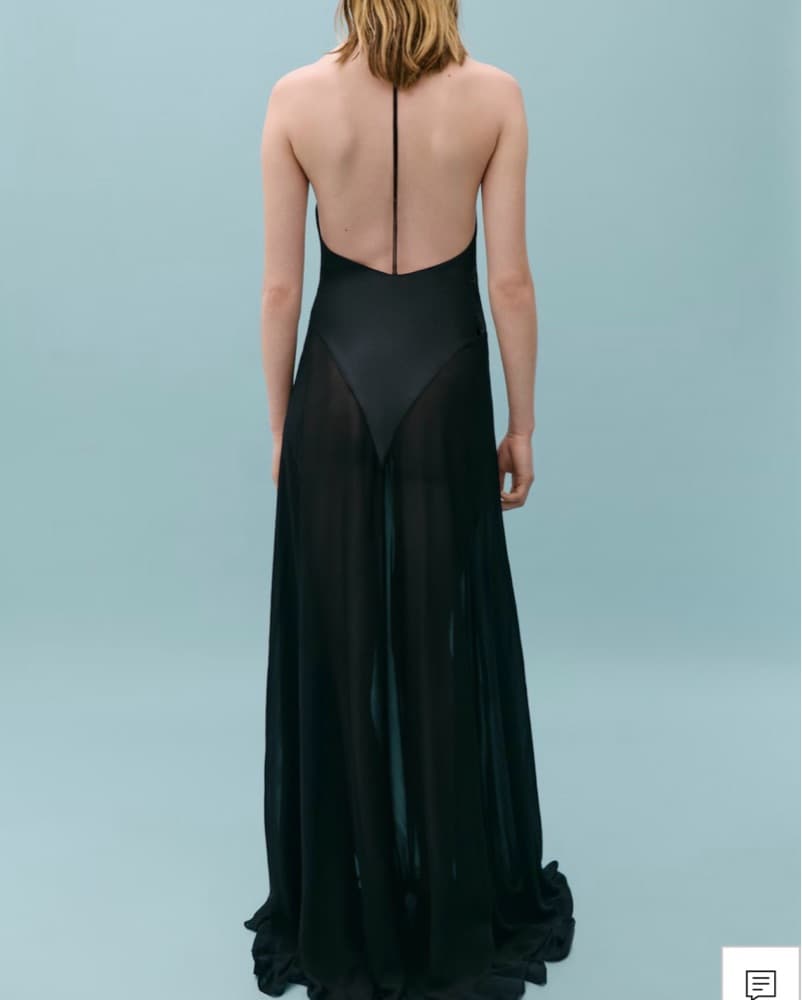 Victoria Beckham X Mango Silk BlackDress - Image 3