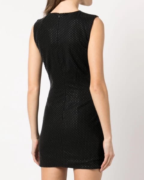 Cynthia Rowley Black Mini Dress Textured - Image 3