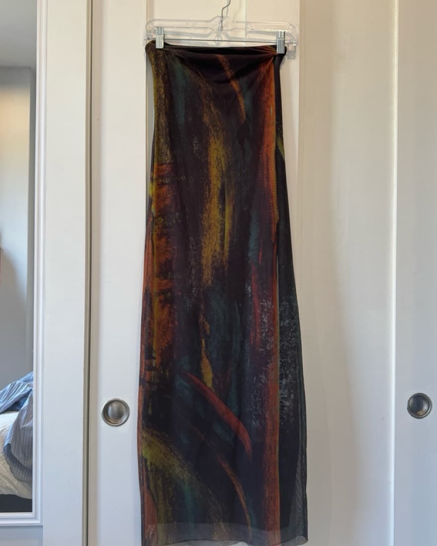 Tie-Dye Strapless Maxi Dress - Image 3