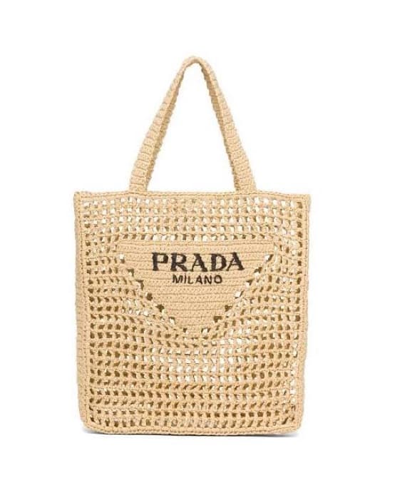 Prada Raffia Tote Bag - Image 4